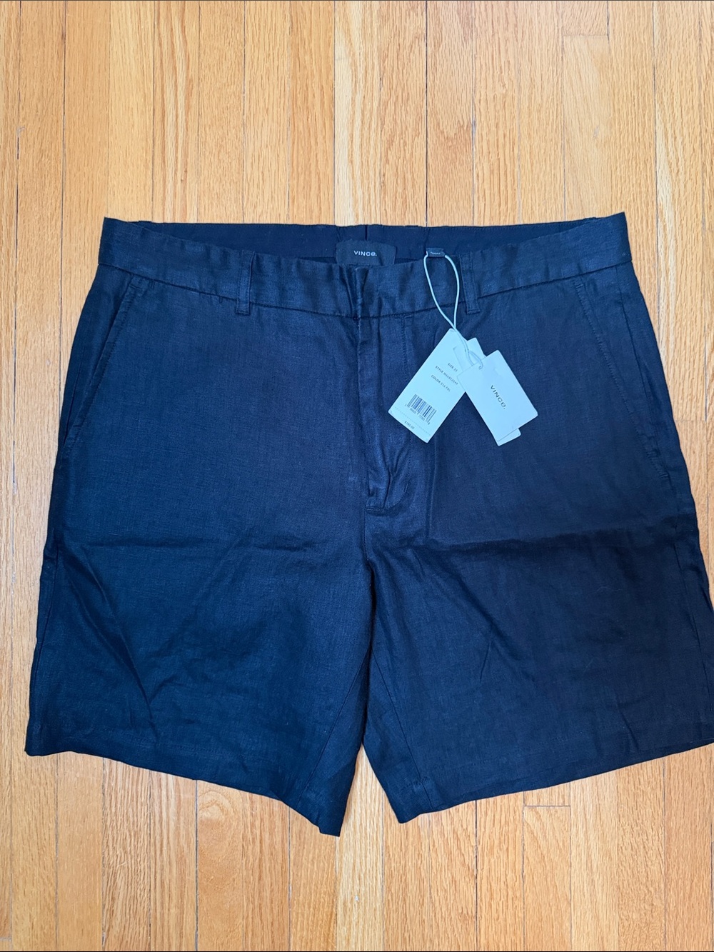 Vince Men's Black Linen Blend Shorts